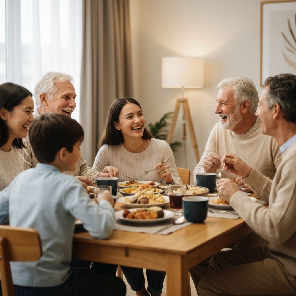 Familienszene beim Essen